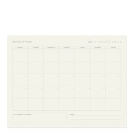 Monthly Overview Notepad