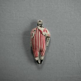 Tattooed Strong Man, Cotton-Filled Art Doll, Embroidered