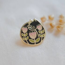 Cat Nap (Black) Enamel Pin