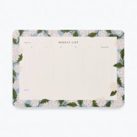 Hydrangea Weekly Desk Pad