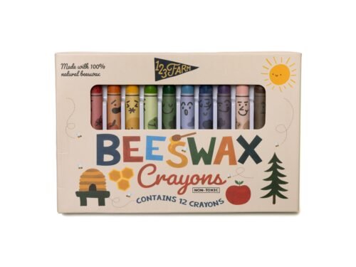12 Beeswax Crayons – Non-Toxic, Kid-Friendly Design