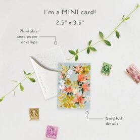 Bouquet in Blue - Congratulations Mini Greeting Card