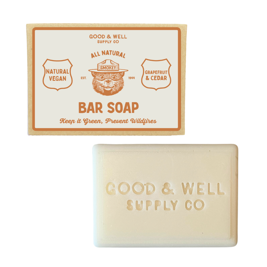 Grapefruit & Cedar Smokey Bear Bar Soap