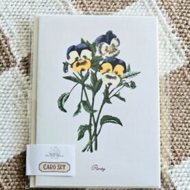 Handmade Pansy Greeting Card with Envelope