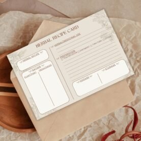 Handmade Herbal Recipe Cards - Set of 20