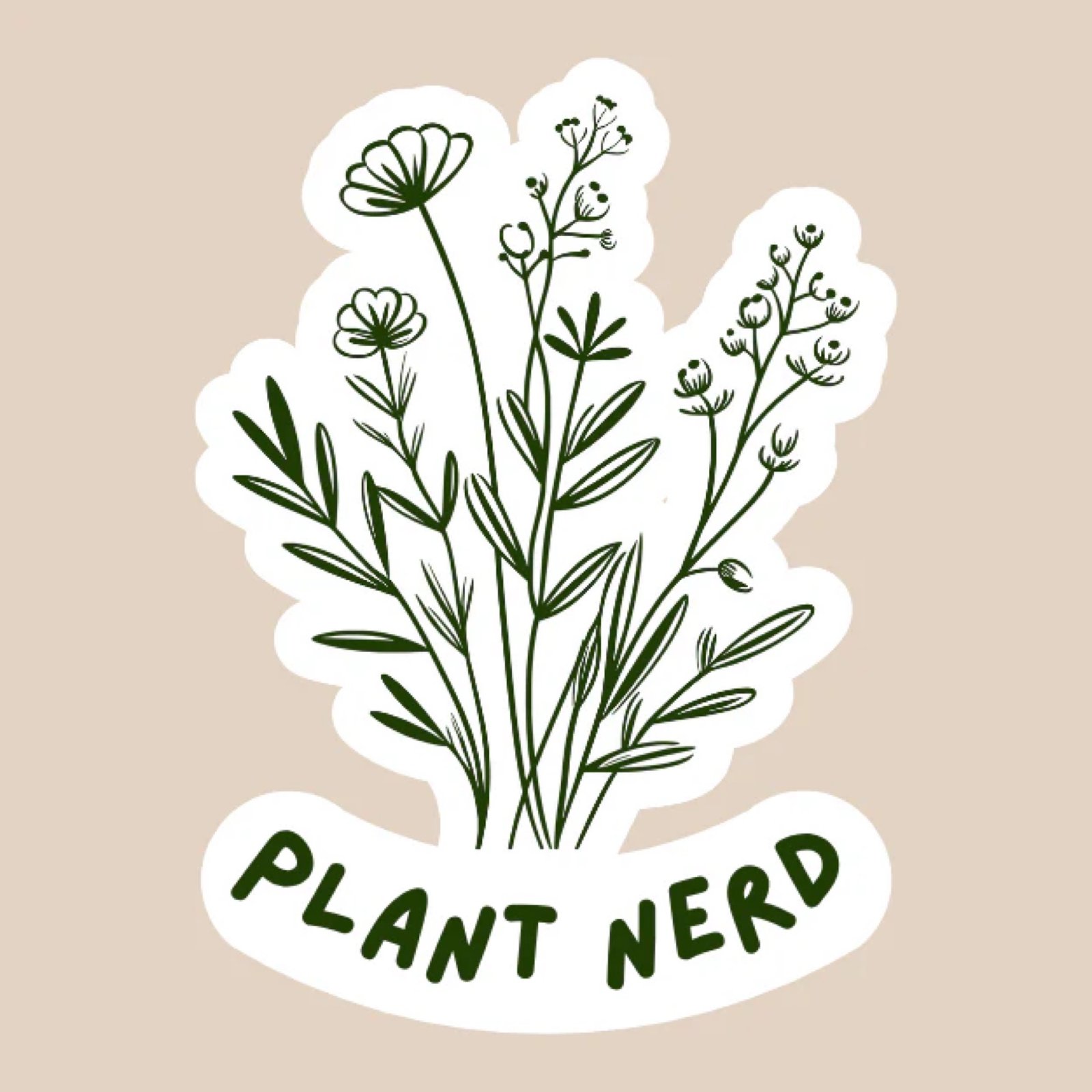 Plant Nerd Vinyl Sticker