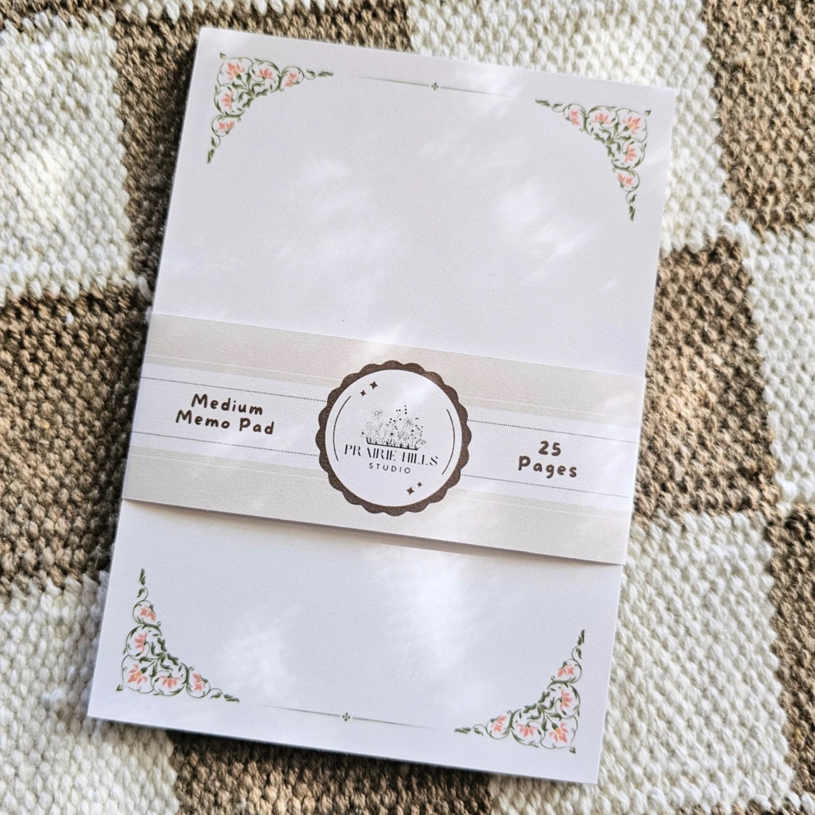 Vintage-Style Medium Floral Notepad