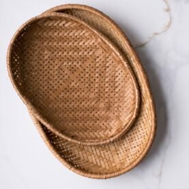 Bamboo Woven Basket Tray