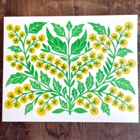 Garden Series: Sungold Tomato Risograph Print
