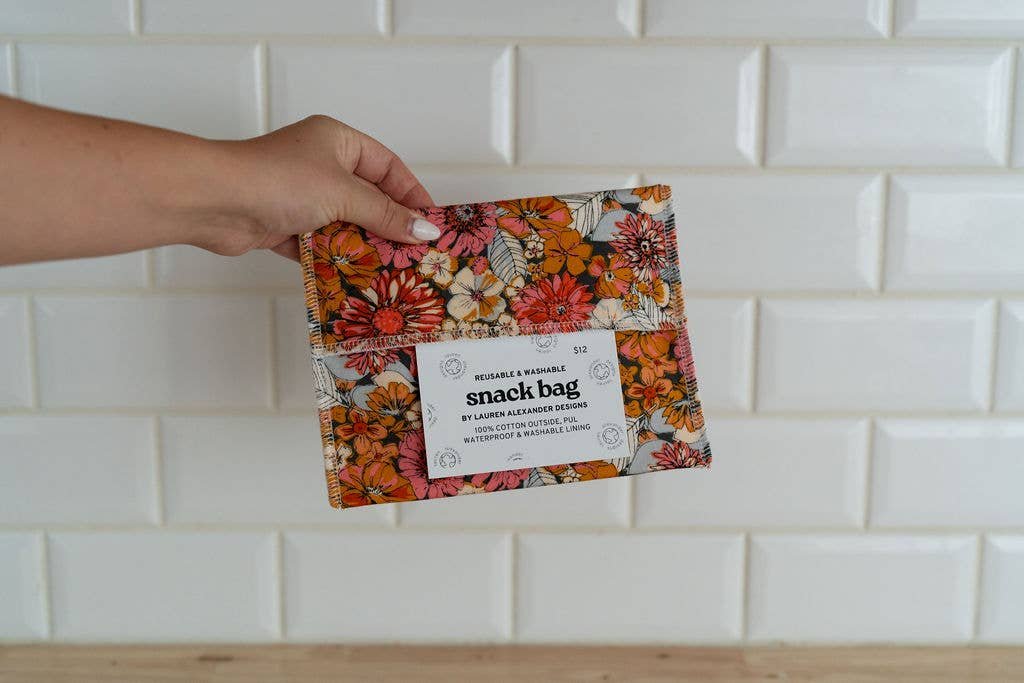 Snack/ Sandwich Reusable Bag - Floral Haven