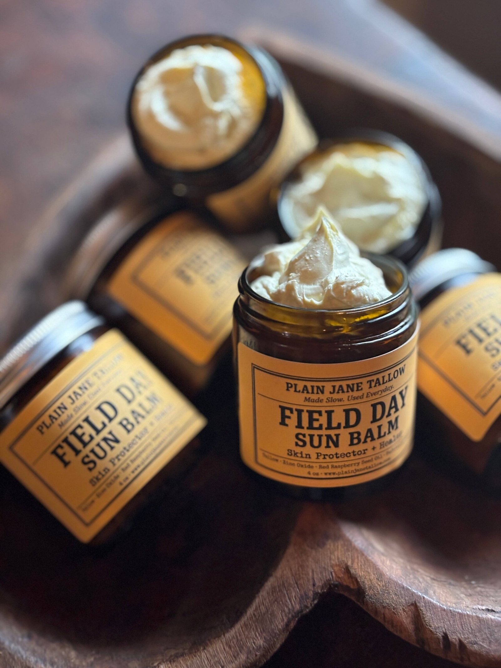 FIELD DAY SUN BALM Tallow • Zinc Oxide • Raspberry Seed Oil — Real Protection, Straight from Nature
