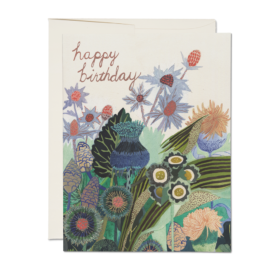 Thistle birthday greeting card