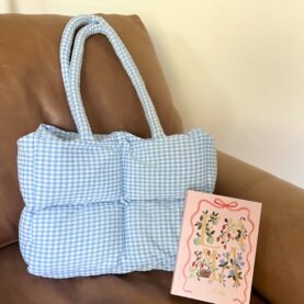 Gingham Book Tote