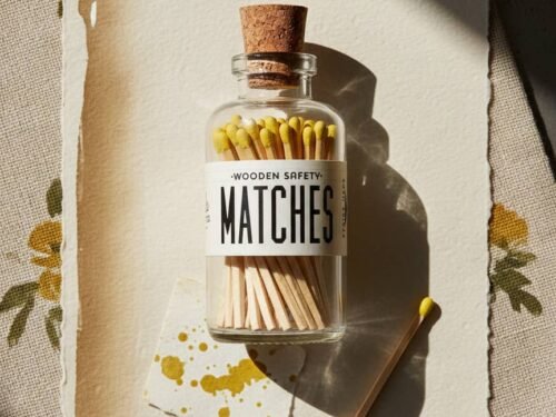Mini Apothecary Vintage Yellow Matches
