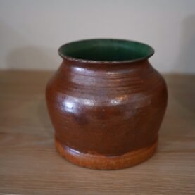 Green & Brown Small Ceramic Pot - No. 56