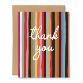 Thank You Rainbow Stripes Card