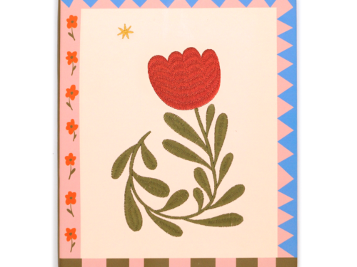 Star Tulip Embroidered Medium Hardcover Sketchbook AHBL2382M