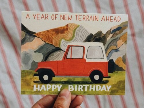 Year Of New Terrain Birthday Card