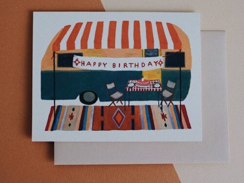 Camper Trailer Birthday Card