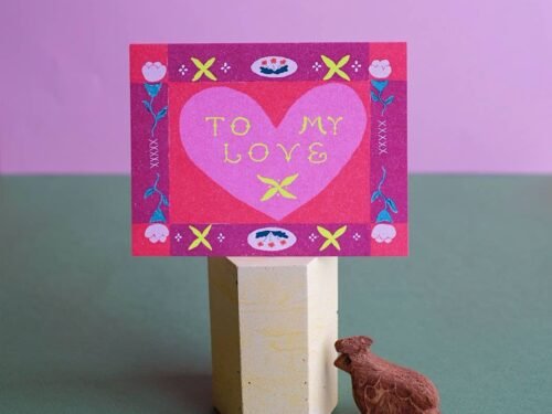 To My Love Floral Border Card