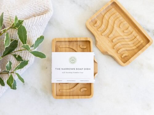 The Narrows Self Draining Bamboo Soap Dish
